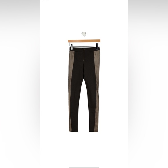 Alice + Olivia Leather Panel Zip Front Leggings - Picture 1 of 6